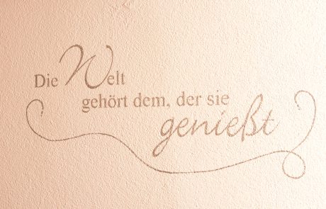 die welt gehoert dem der sie genießt